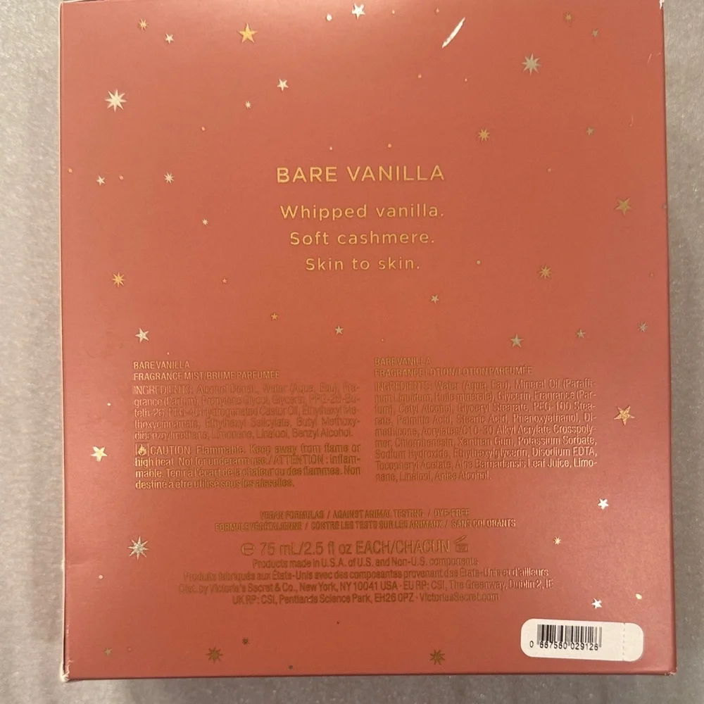 Victoria's Secret Bare Vanilla Fragrance Mist and Lotion Set - Pink and Gold - Picture 2 of 2